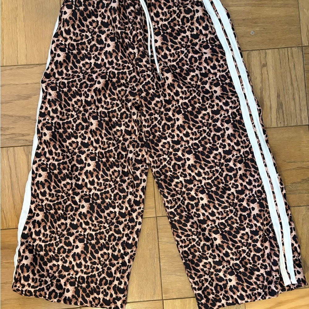 Cheetah track pants